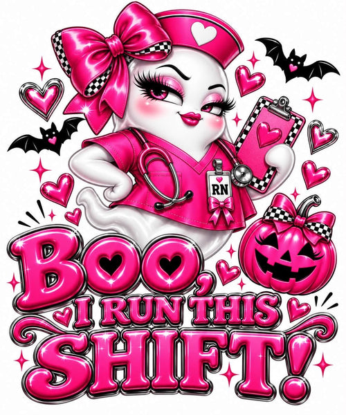 Boo, I Run This Shift! Halloween Nurse Tee